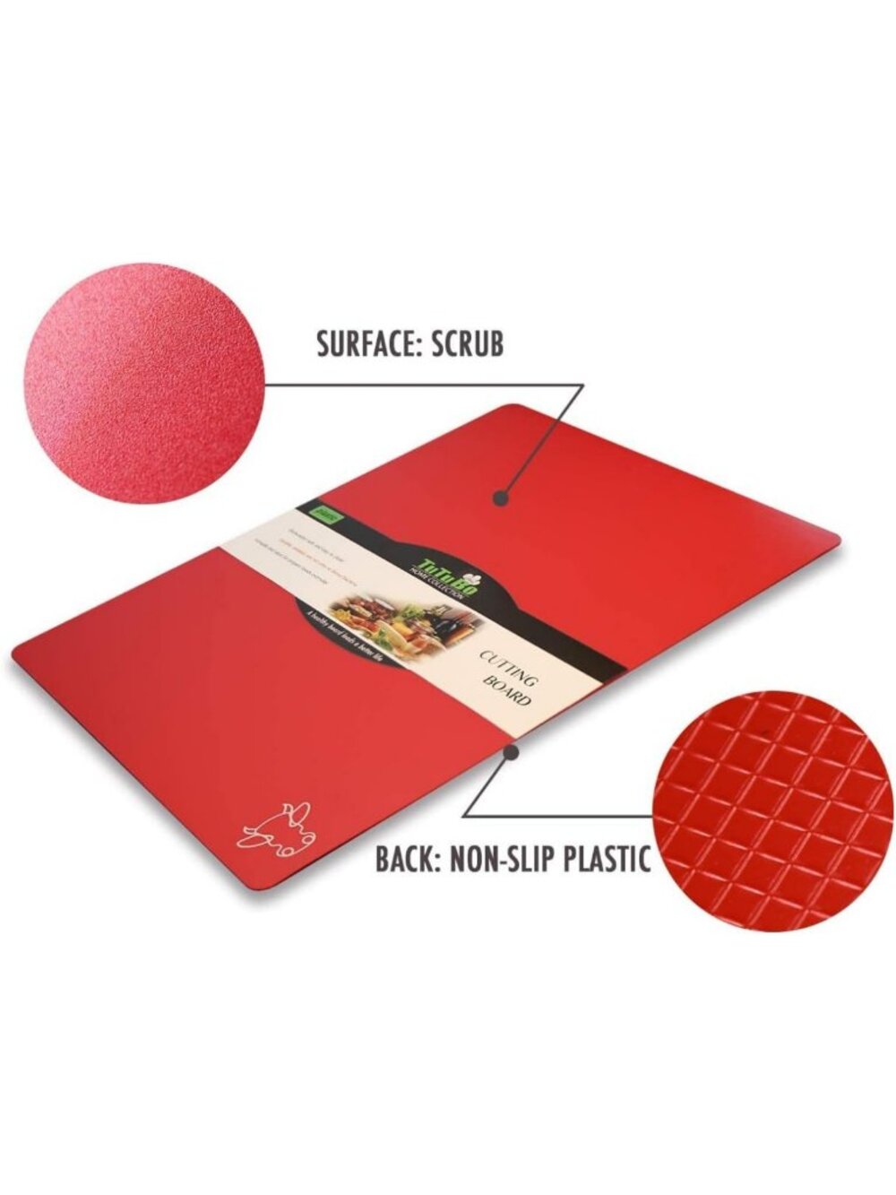 Flexible Plastic Cutting Board Mats Set of 7 - BPA-Free, Non-Porous, Anti-Skid - Picture 5 of 7